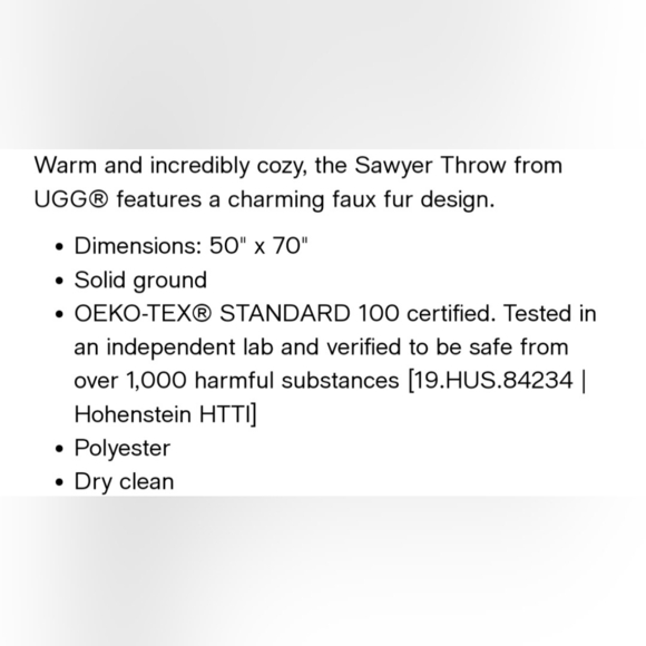 NWT Ugg Logo Throw - Picture 5 of 7